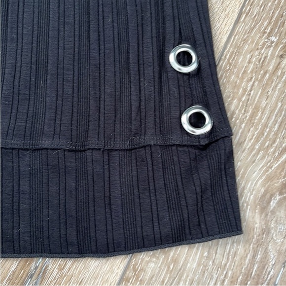 LNA Noma Drawstring Black Pants With Grommet and Ribbed Detail - Picture 4 of 12